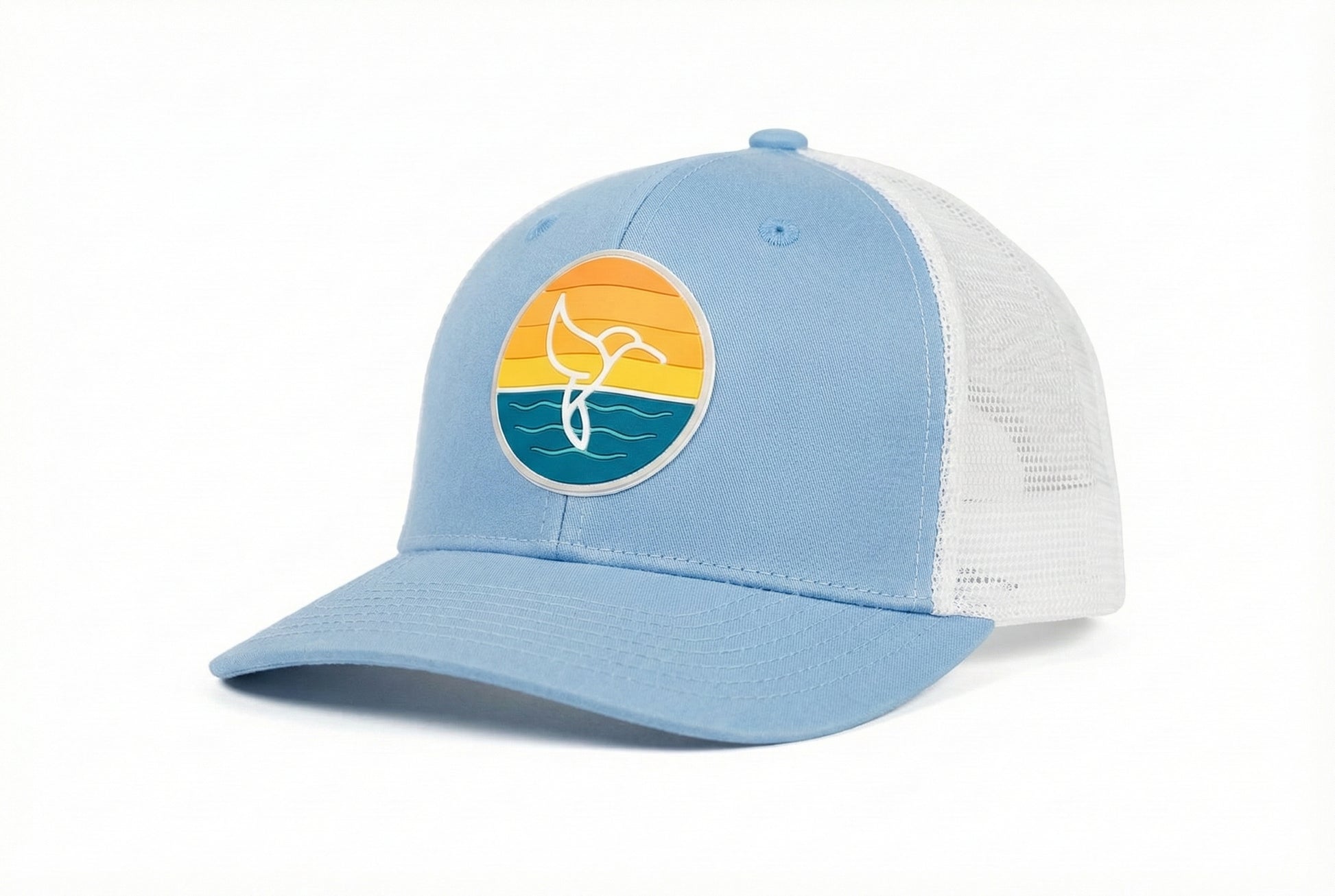 Hummingbird Sunrise Hat in Sky + Snow | Warrior Sol cancer support accessories