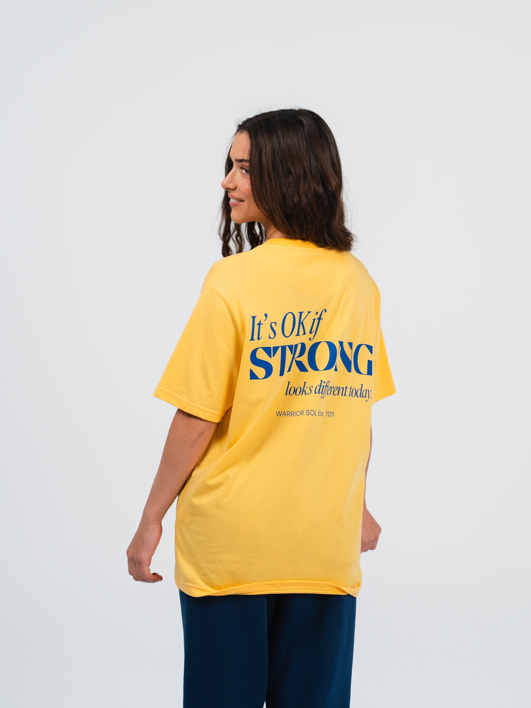 Warrior Sol Being Strong T-Shirt in Sunshine Yellow - This Is Also Brave cancer support apparel