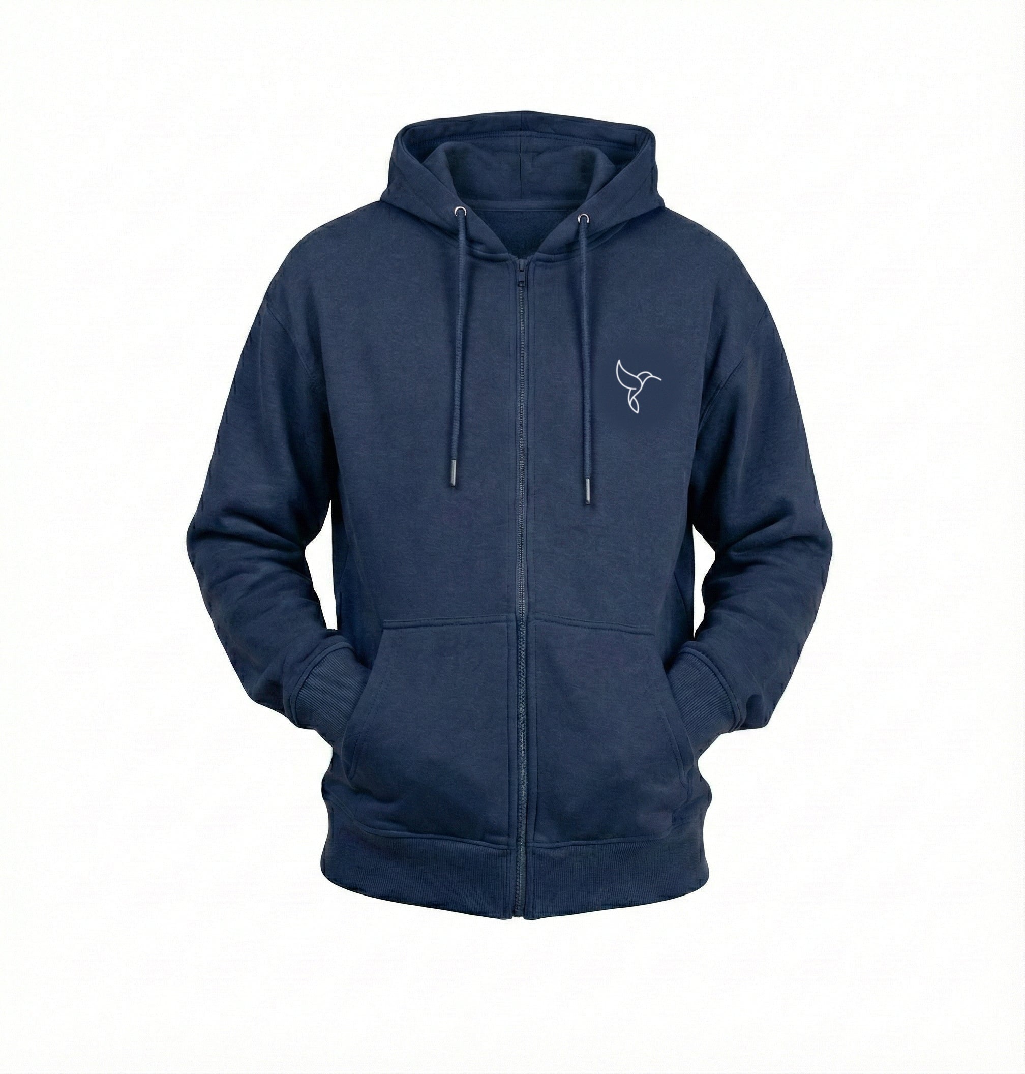 Warrior Sol Warrior Zip-Up Hoodie in Midnight Blue | cancer support apparel
