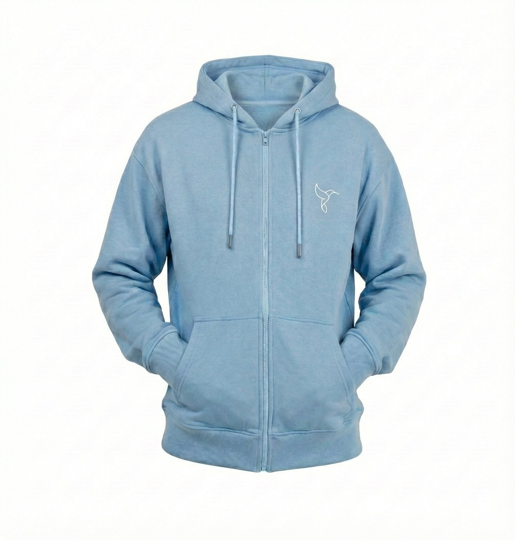 Warrior Sol Warrior Zip-Up Hoodie in Sky Blue | cancer support apparel