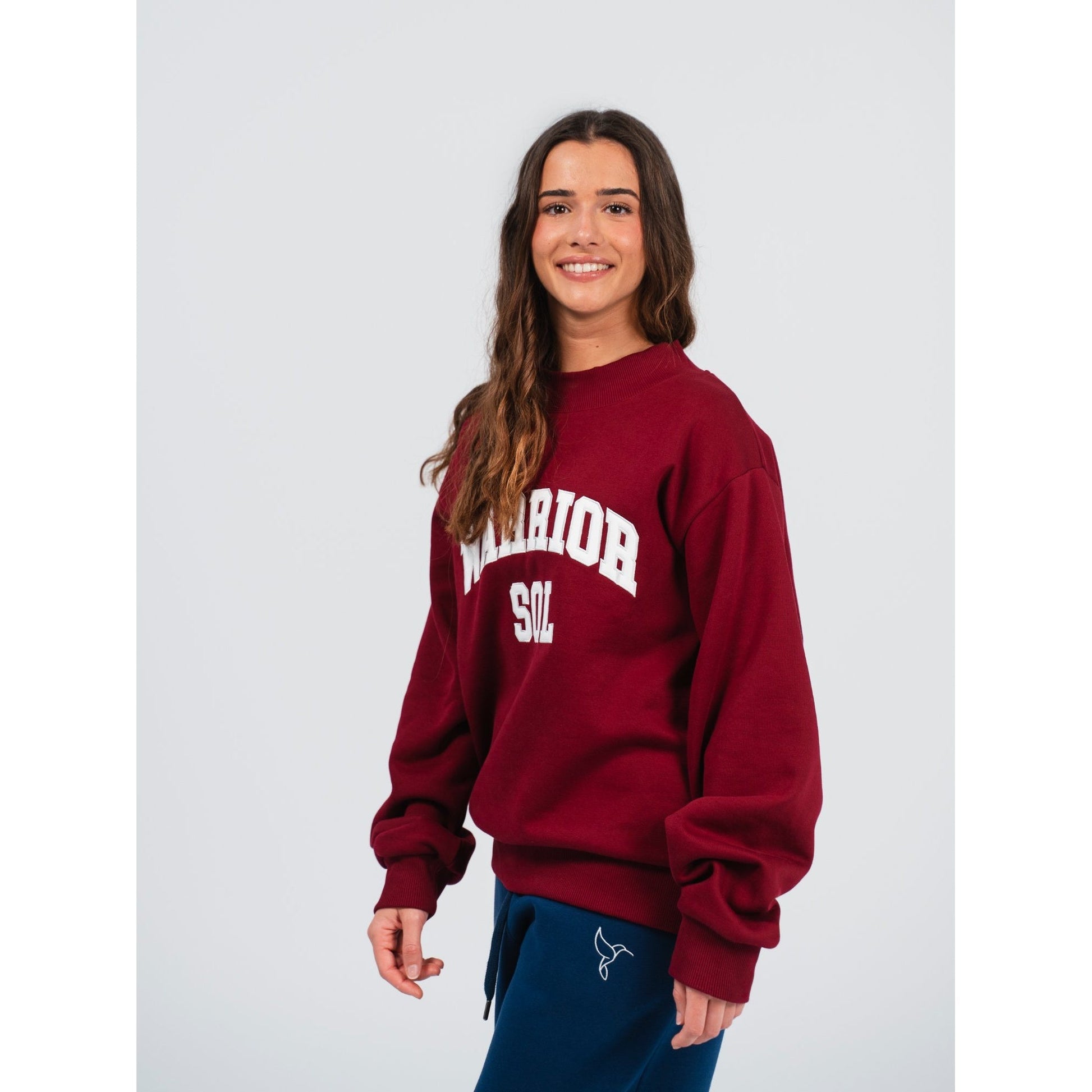Warrior Sol Varsity Mockneck in Berry Red front view