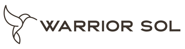 Warrior Sol heading logo light on transparent