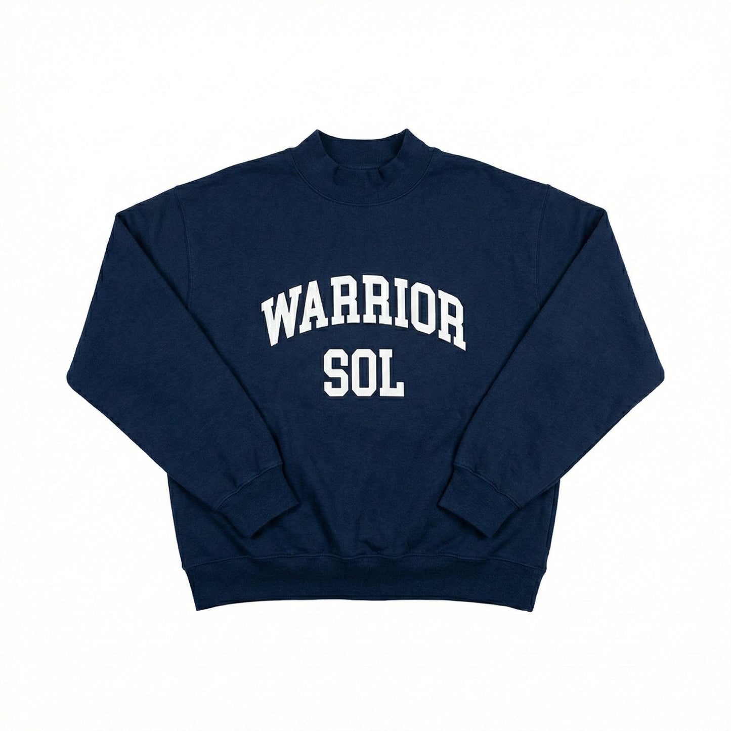 Warrior Sol Varsity Mockneck in Midnight Blue solo view