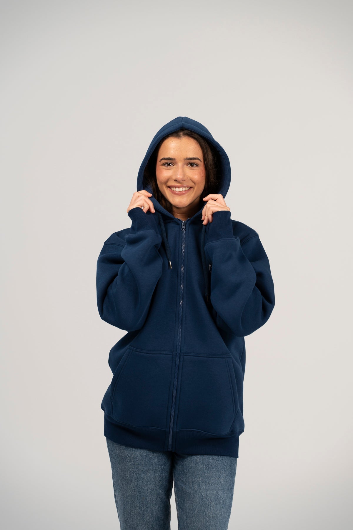 Warrior Sol Warrior Zip-Up Hoodie - lifestyle photo | mission-driven cancer support apparel