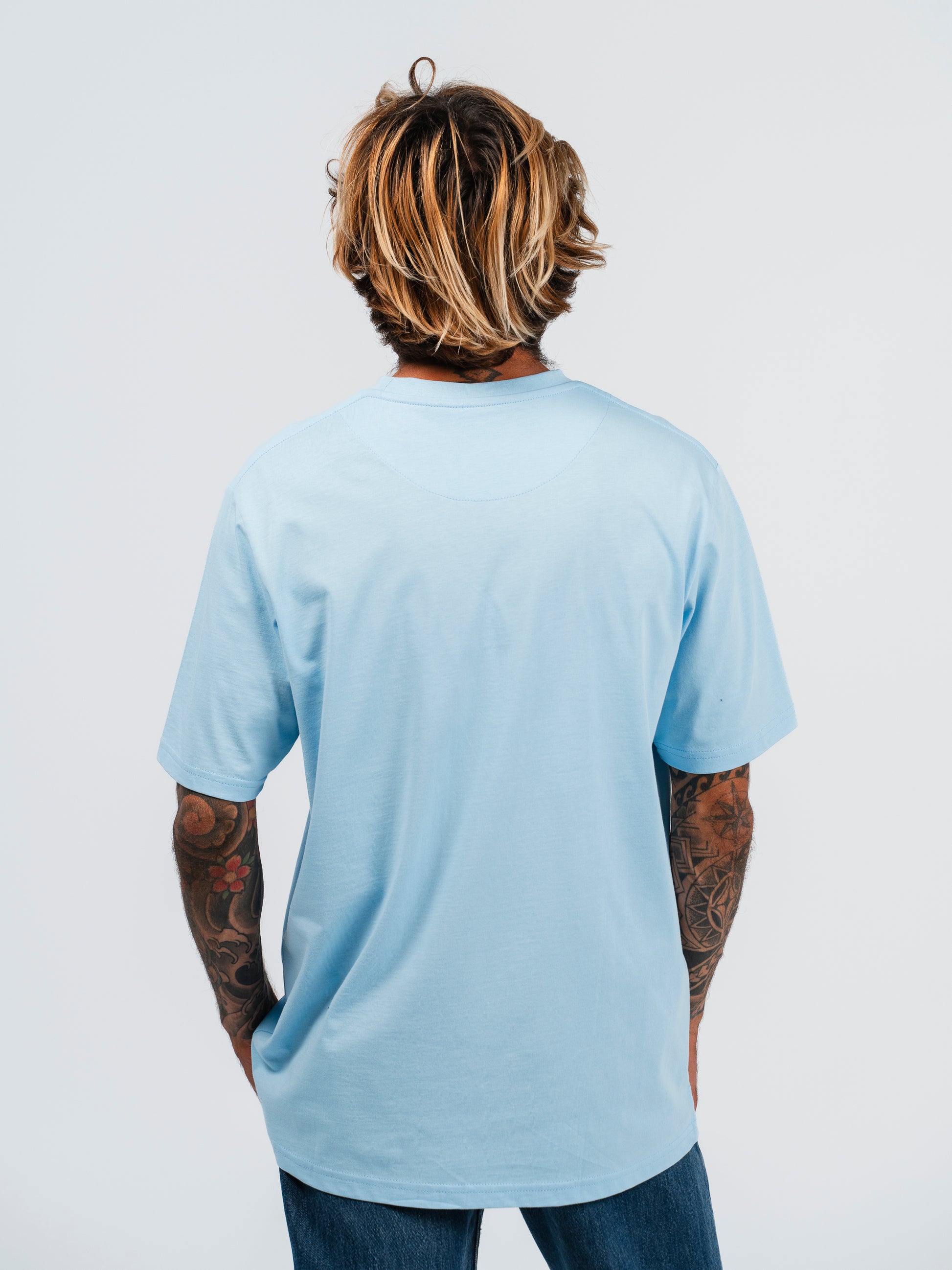 Feeling It All Brave Series T-Shirt in Light Blue - Side View
