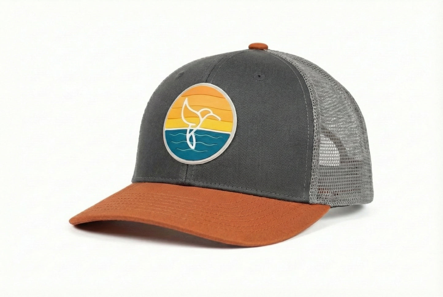 Hummingbird Sunrise Hat in Autumn + Charcoal | Warrior Sol cancer support accessories