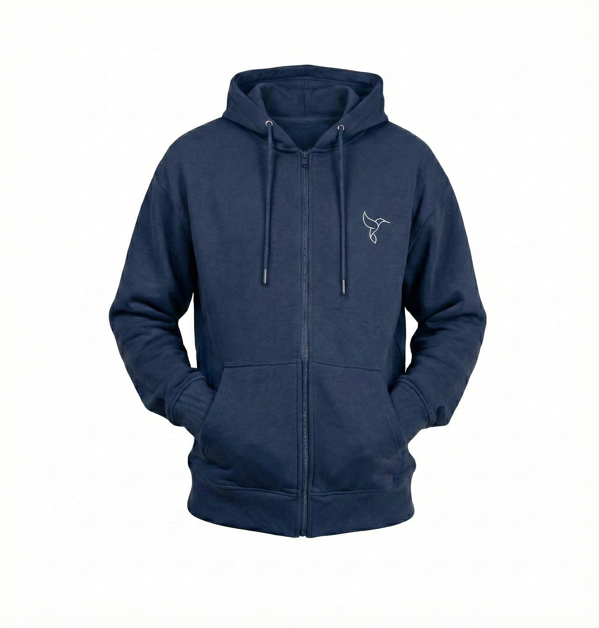 Warrior Sol Warrior Zip-Up Hoodie in Midnight Blue | cancer support apparel